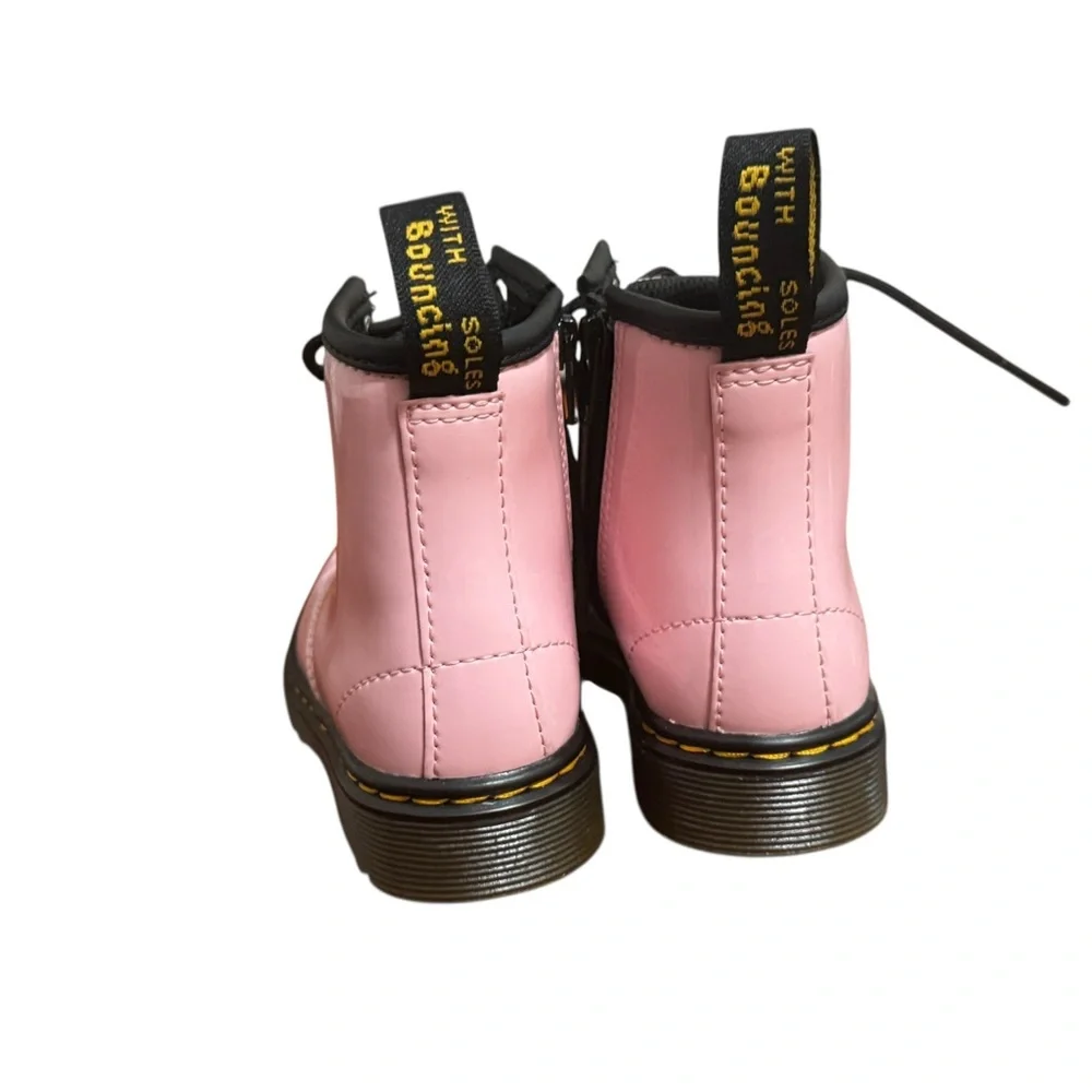 Dr. Martens Kids Pink Lace-Up Boots - Picture 2 of 7